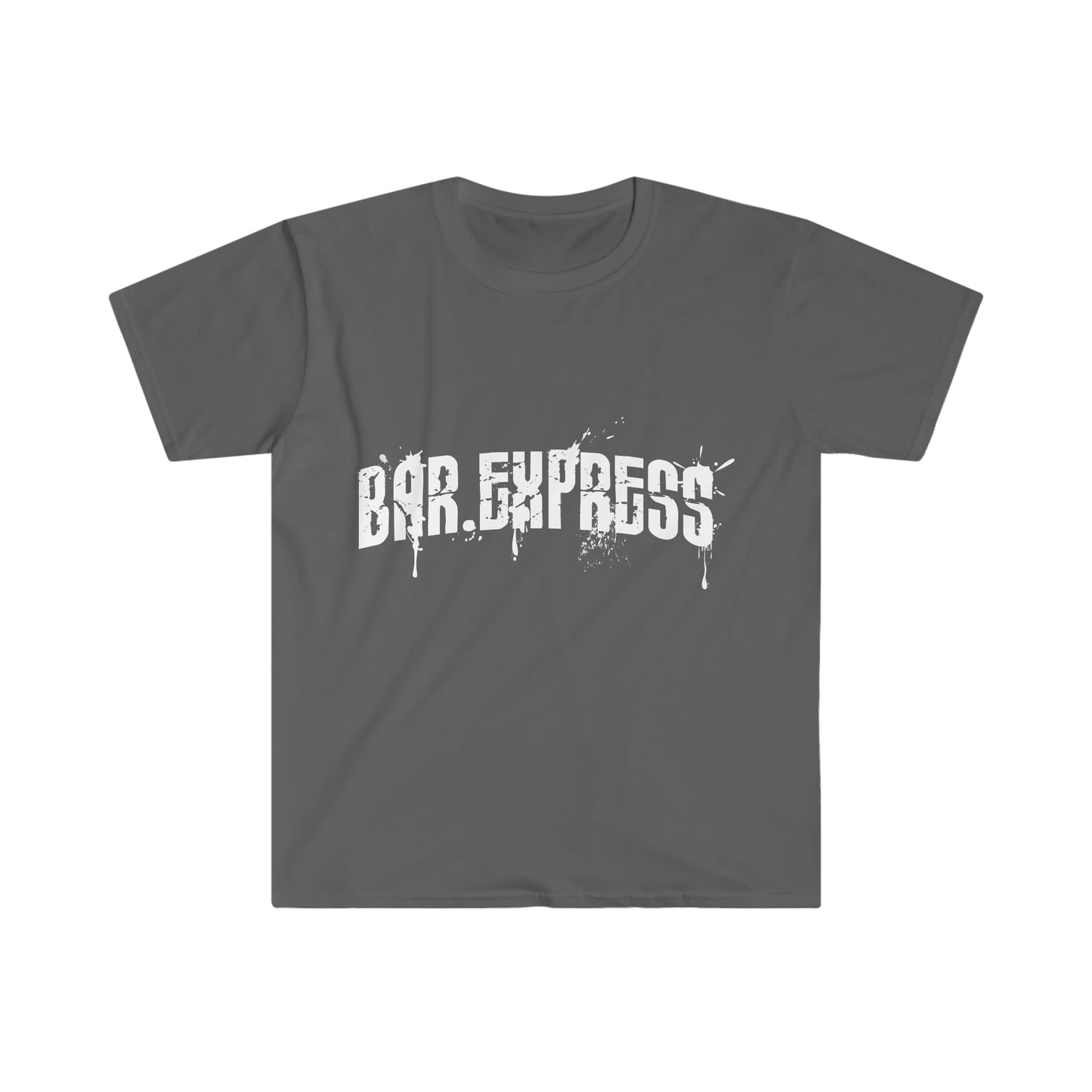 SplatterArt BarExpress Tee: Embrace the Dynamic Fusion of Pain and Bar Culture